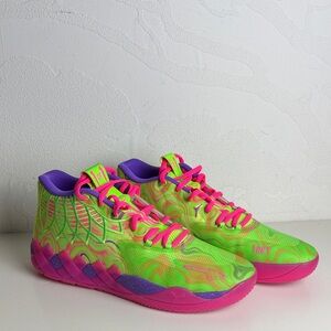 Puma MB.01 Inverse Toxic Purple Pink Green LaMelo Ball Basketball Size 16 NWOT